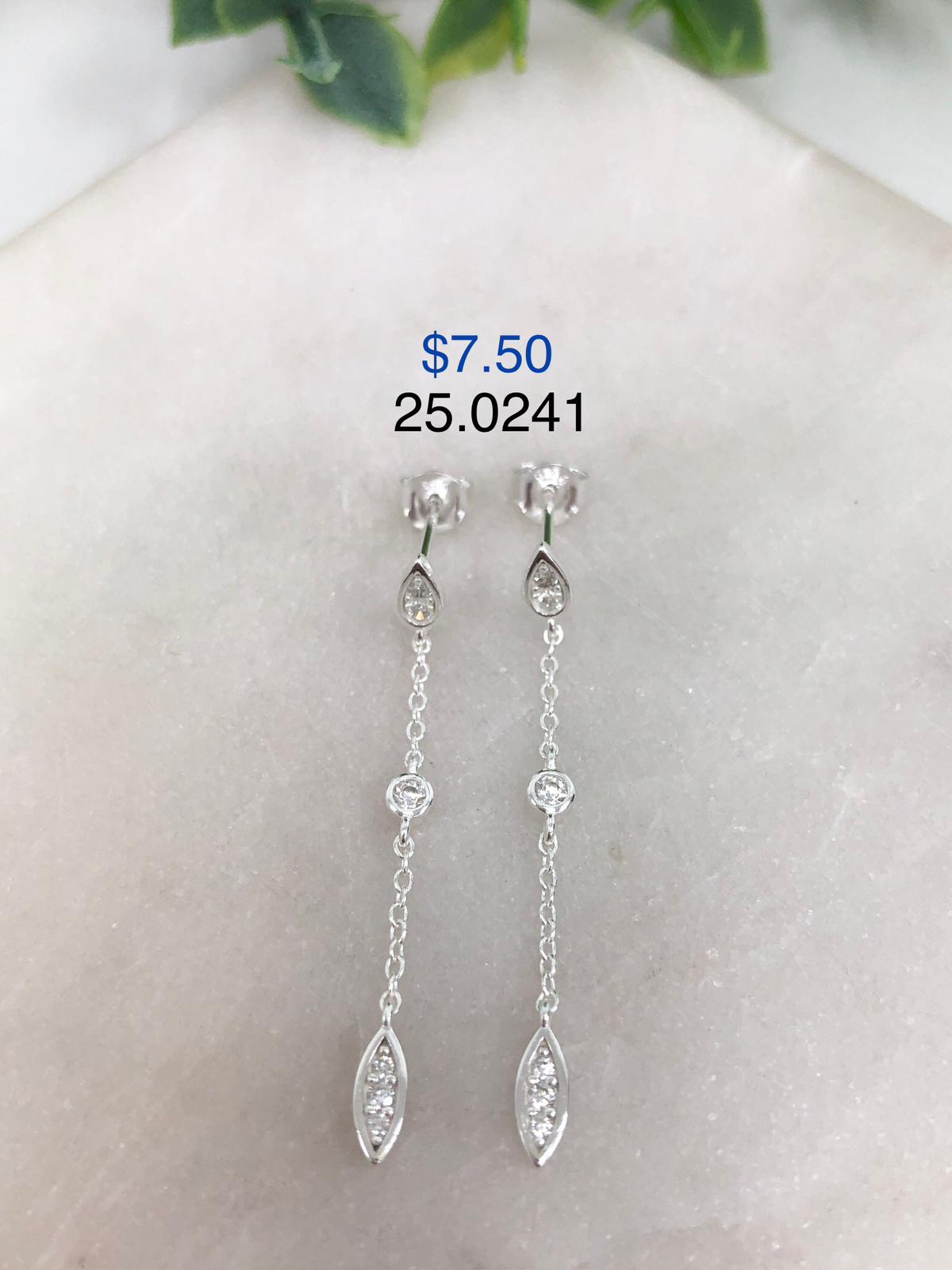 Silver 925 Long silver earring 25.0241