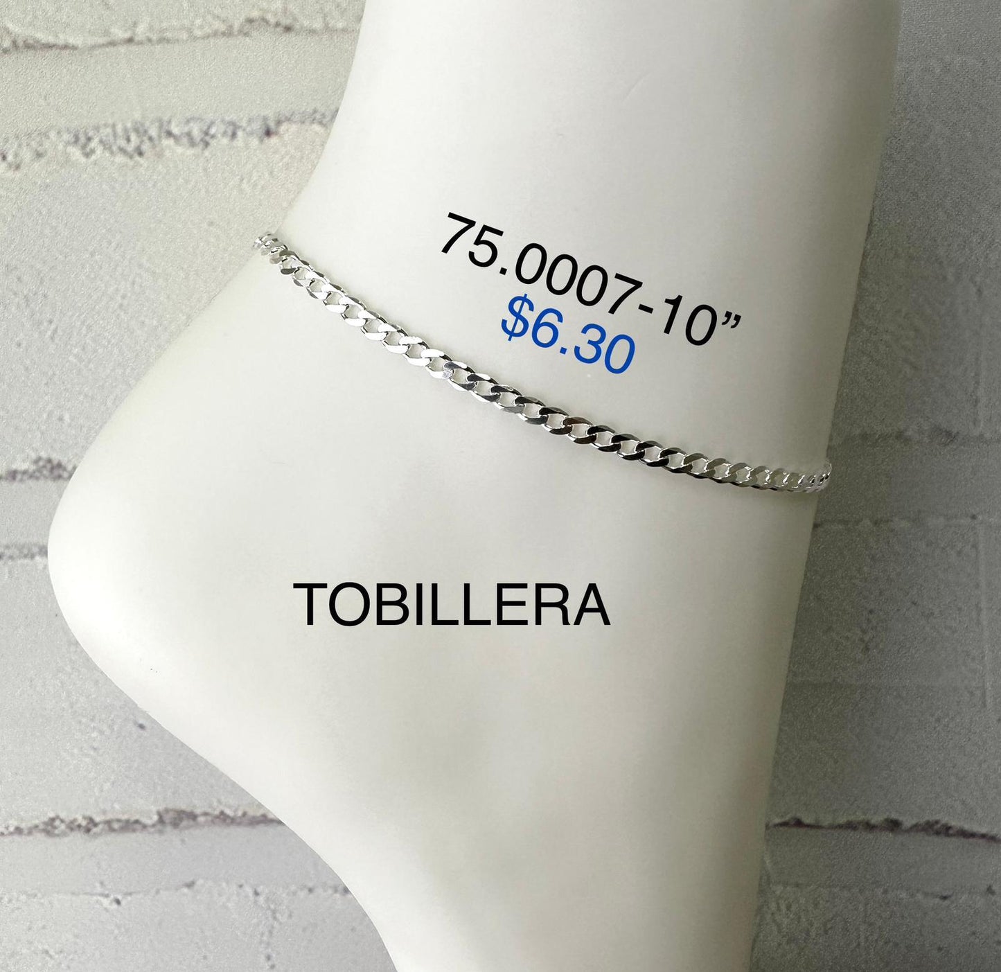 Silver 925 Anklet 75.0007-10"