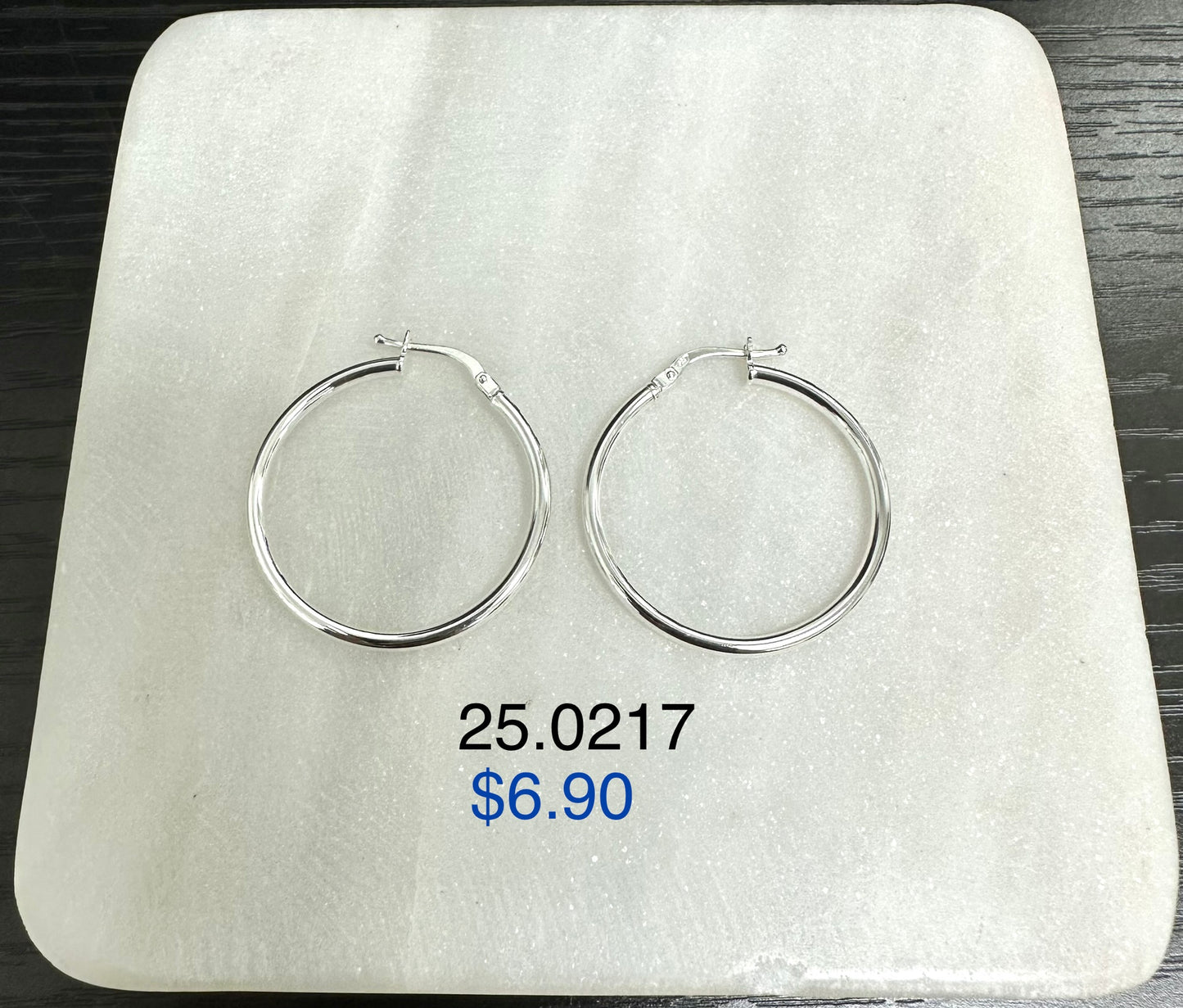 Silver 925 hoop earrings 25.0217