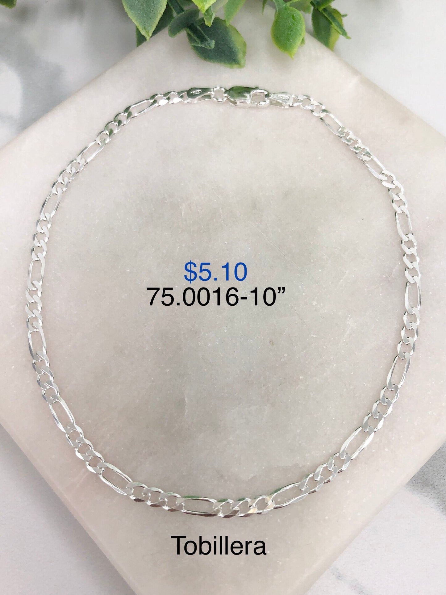 Silver 925 Anklet 75.0016-10"