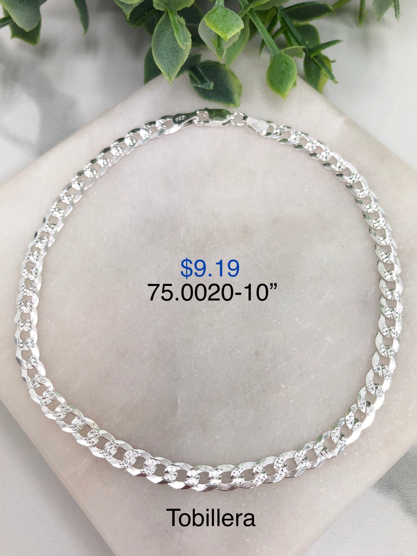 Silver 925 Anklet 75.0020-10"