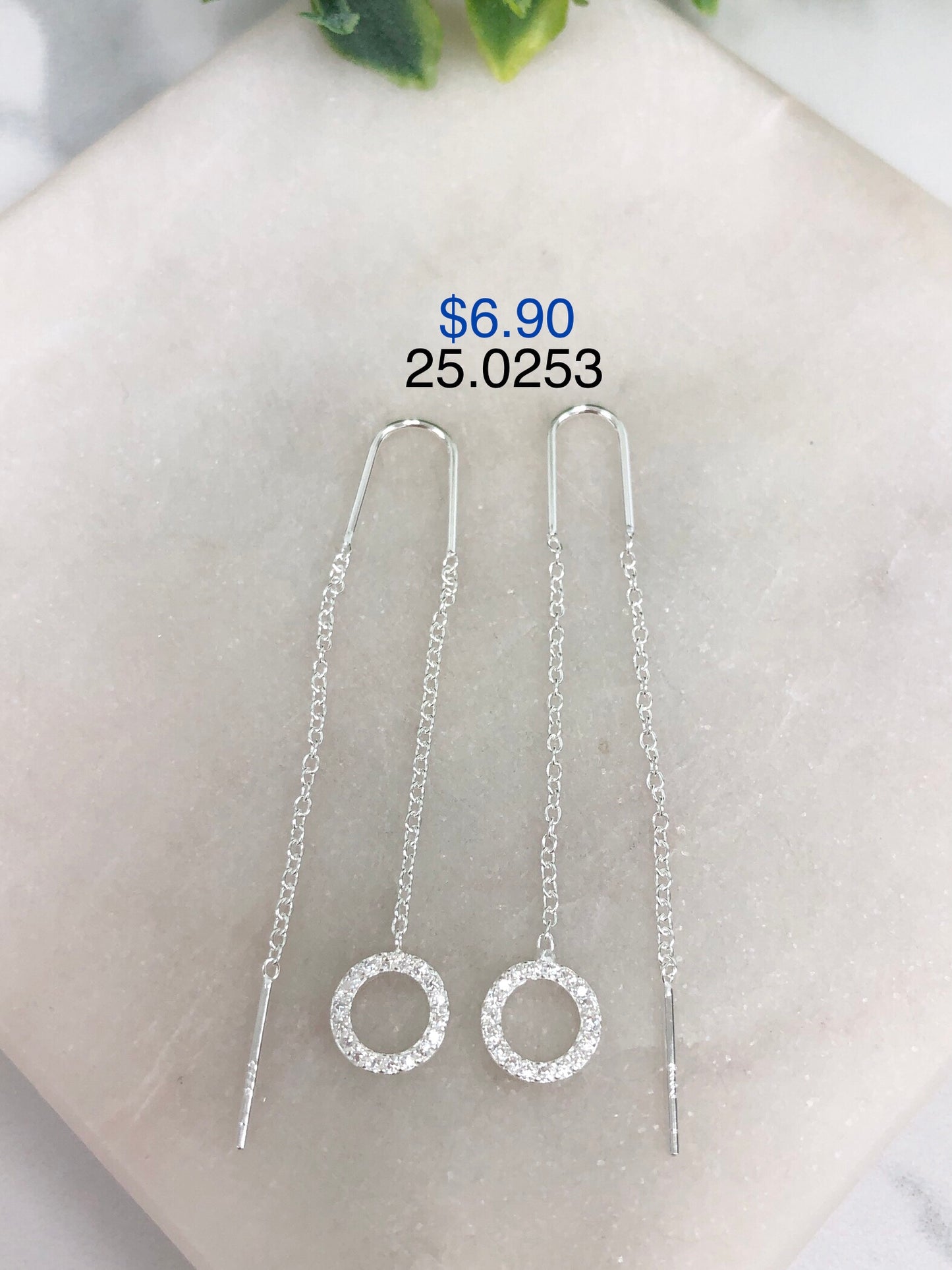 Silver 925 Waterfall style silver earrings 25.0252