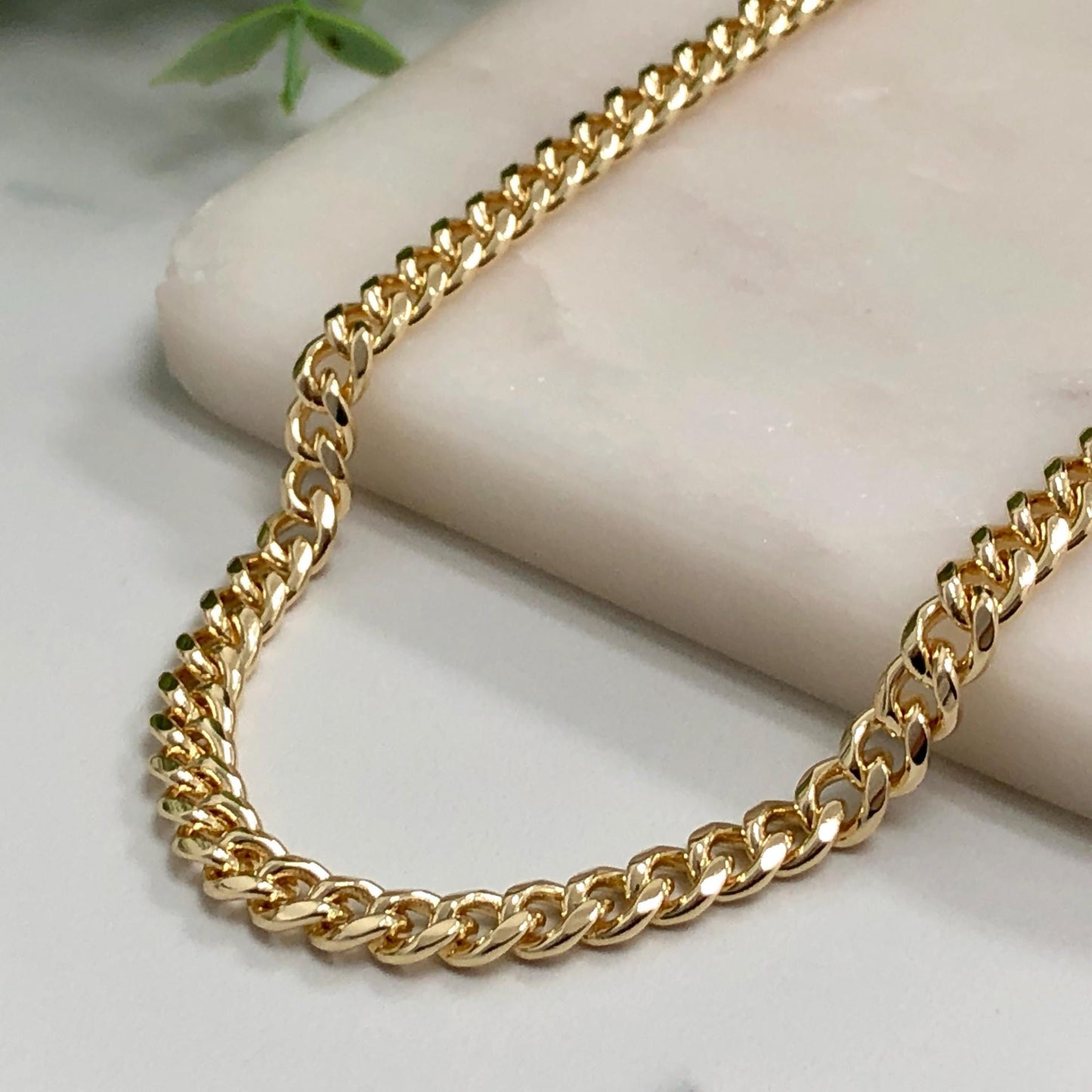 14k Gold Filled 6mm Cuban Link Chain or Bracelet, 6mm Curb Link Chain, 22", 24", 26" Long, or 8.5" Bracelet, Unisex Chain, Wholesale Jewelry