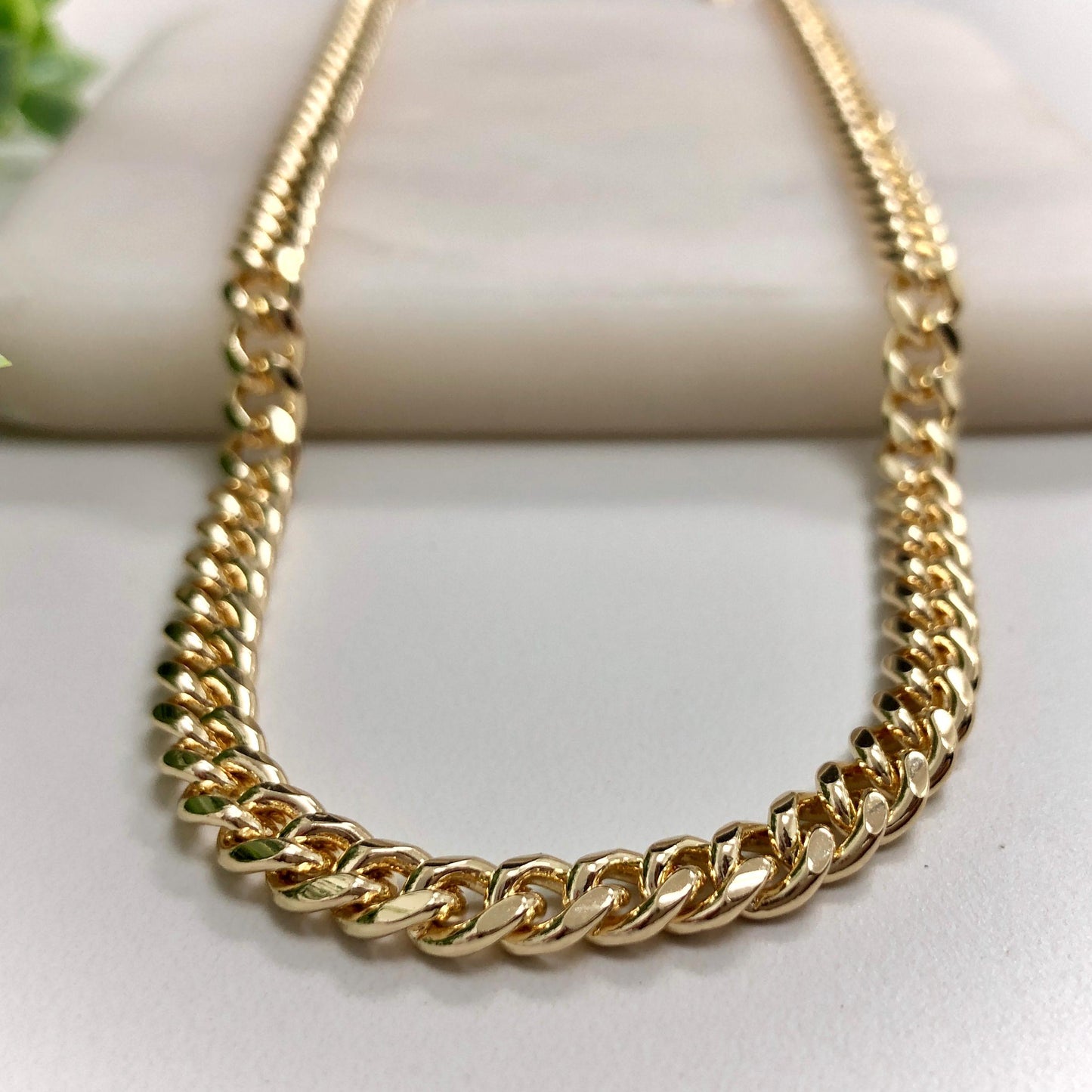14k Gold Filled 6mm Cuban Link Chain or Bracelet, 6mm Curb Link Chain, 22", 24", 26" Long, or 8.5" Bracelet, Unisex Chain, Wholesale Jewelry