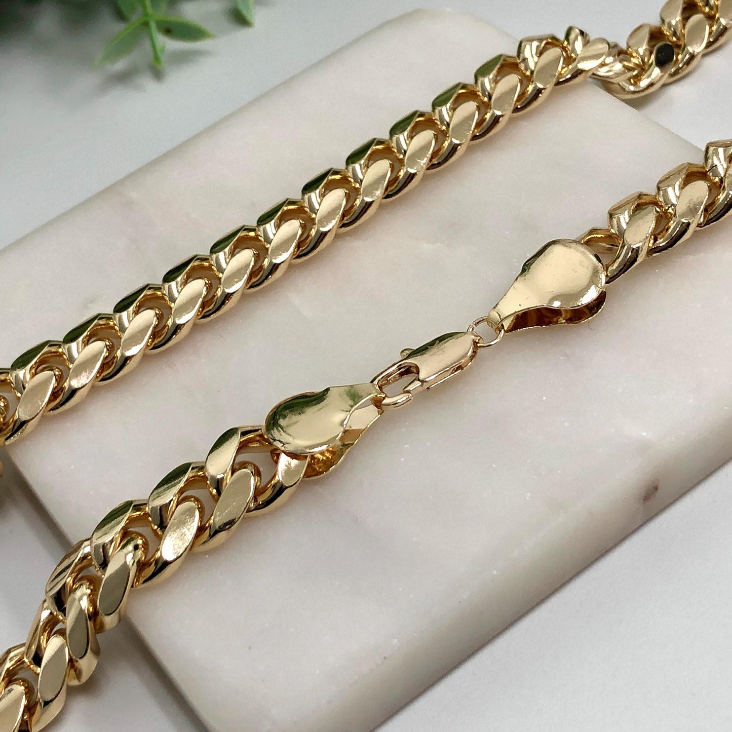 14k Gold Filled 12mm Cuban Link Chain or Bracelet, 12mm Curb Link Chain, 22", 24", 26", 28" Long, or 8.5" Bracelet, Wholesale Jewelry