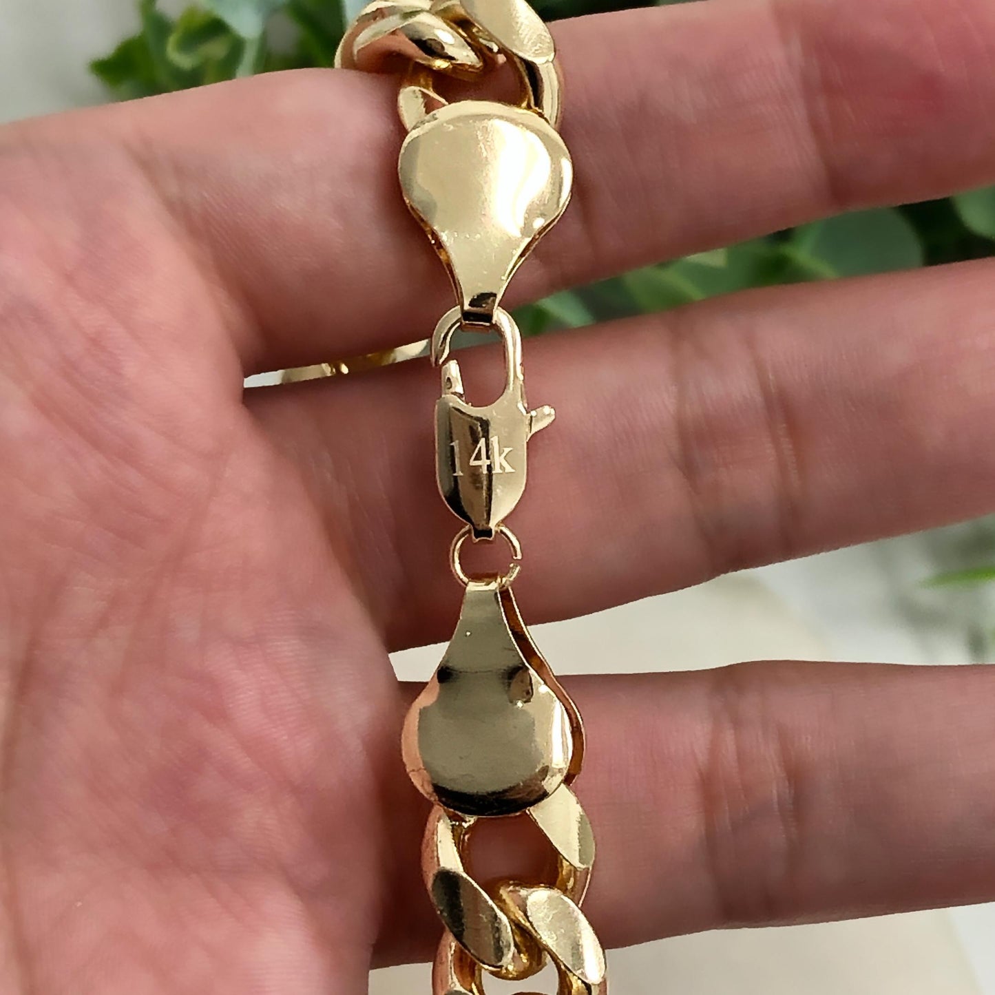 14k Gold Filled 12mm Cuban Link Chain or Bracelet, 12mm Curb Link Chain, 22", 24", 26", 28" Long, or 8.5" Bracelet, Wholesale Jewelry